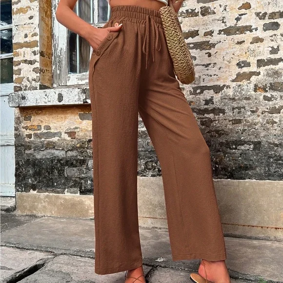 Minimalist Pocket tapered Linen Pants black - Picture 5 of 5